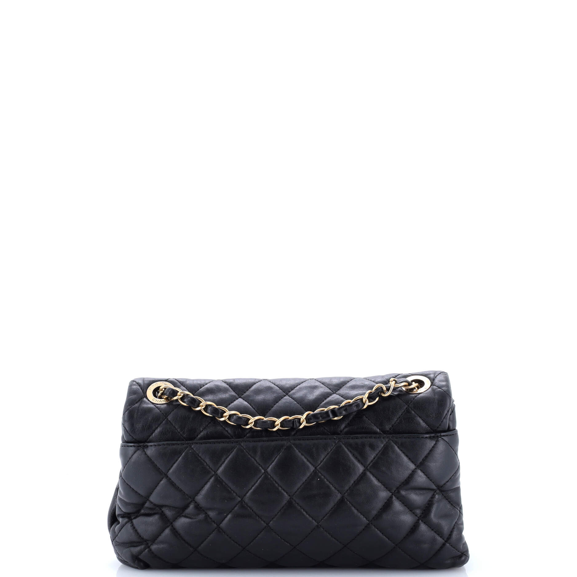 Soft Elegance Flap Bag Quilted Distressed Calfskin Medium