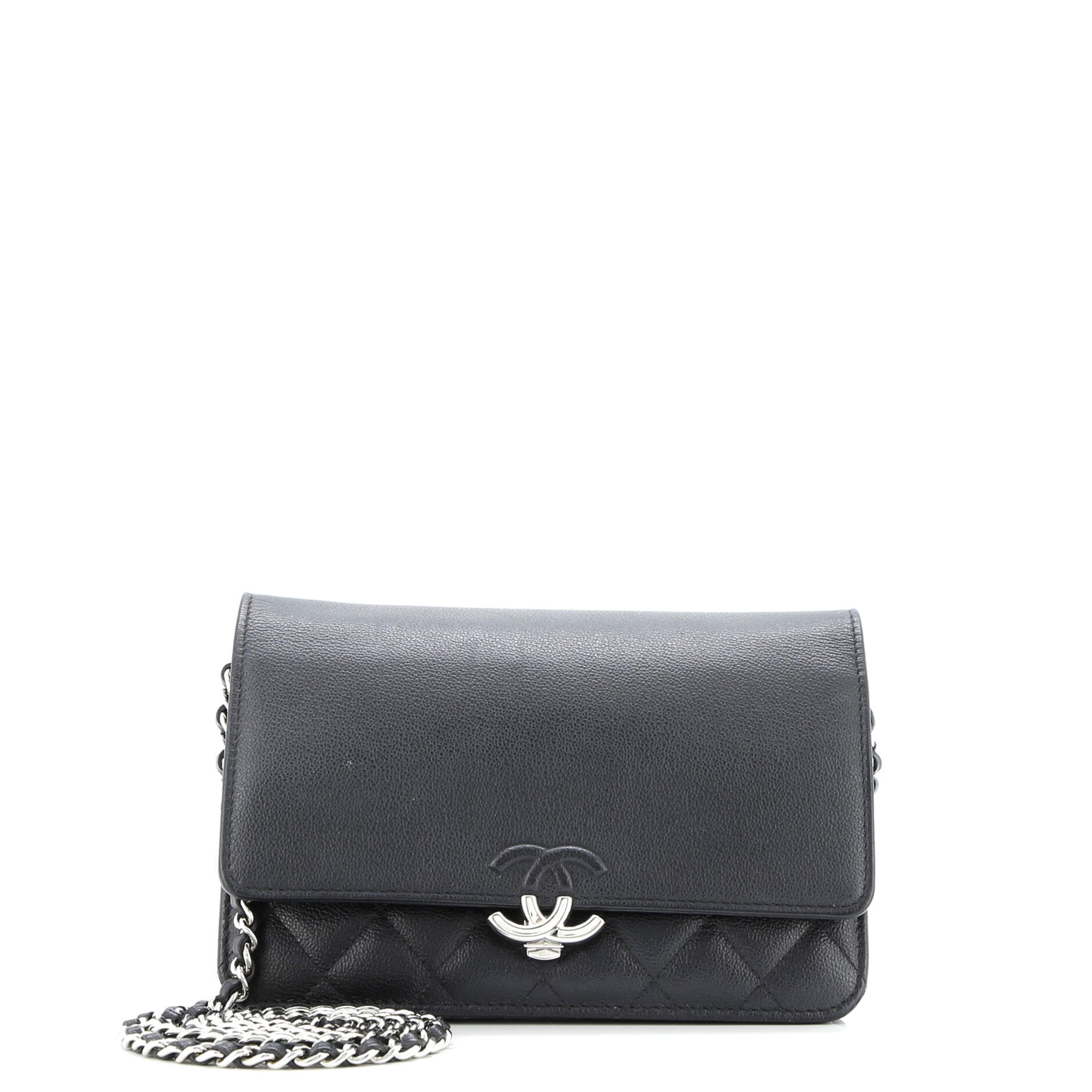 CC Box Wallet on Chain Quilted Caviar