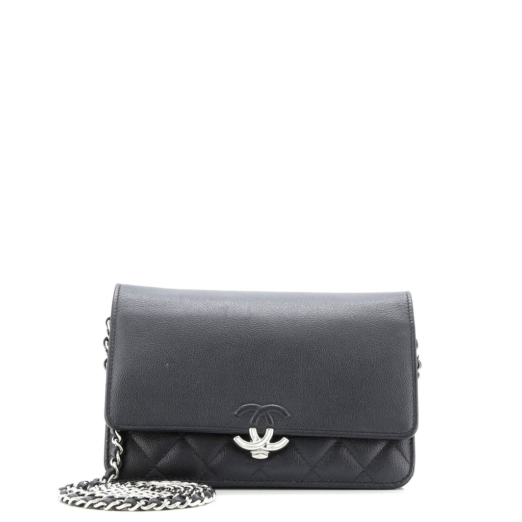 CC Box Wallet on Chain Quilted Caviar