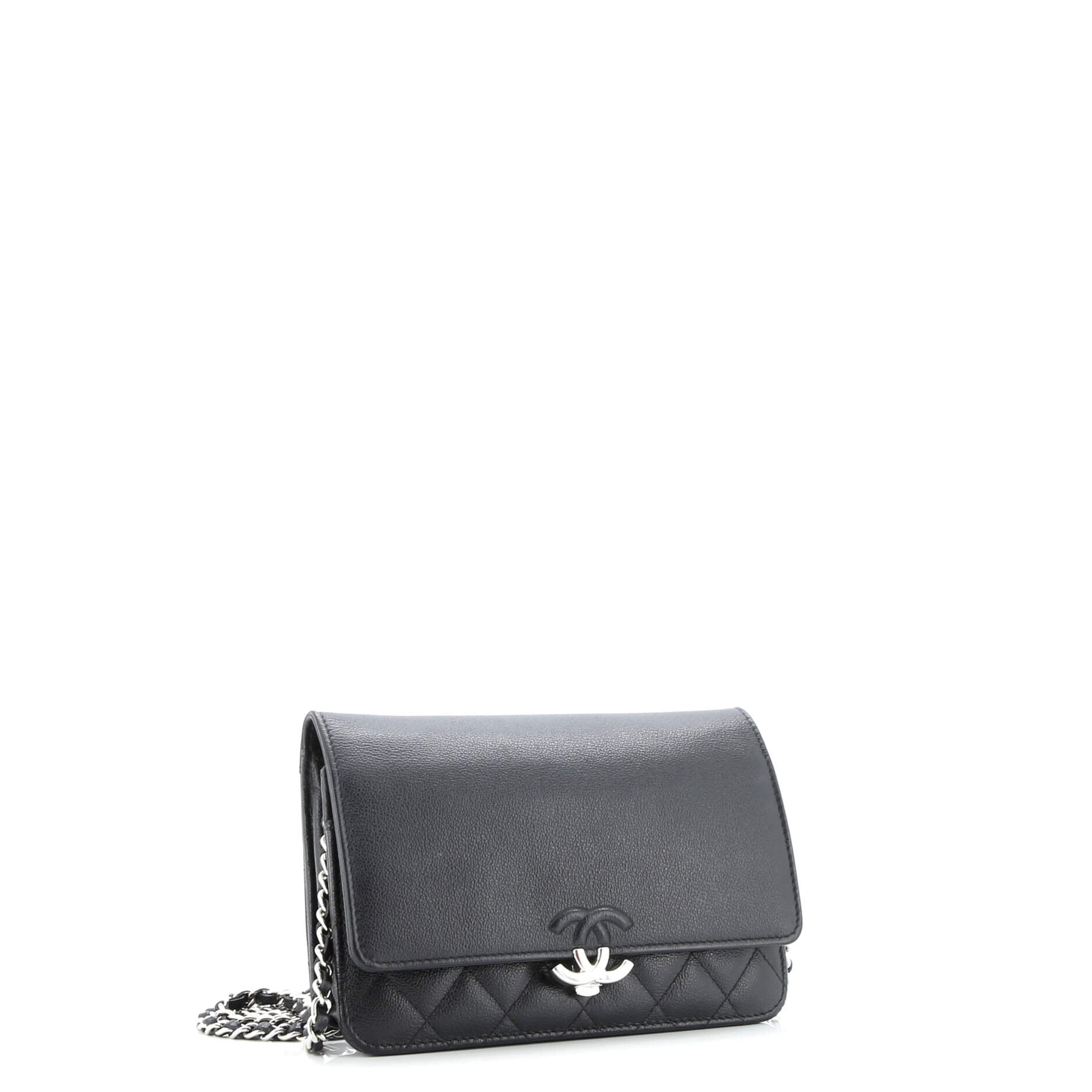 CC Box Wallet on Chain Quilted Caviar