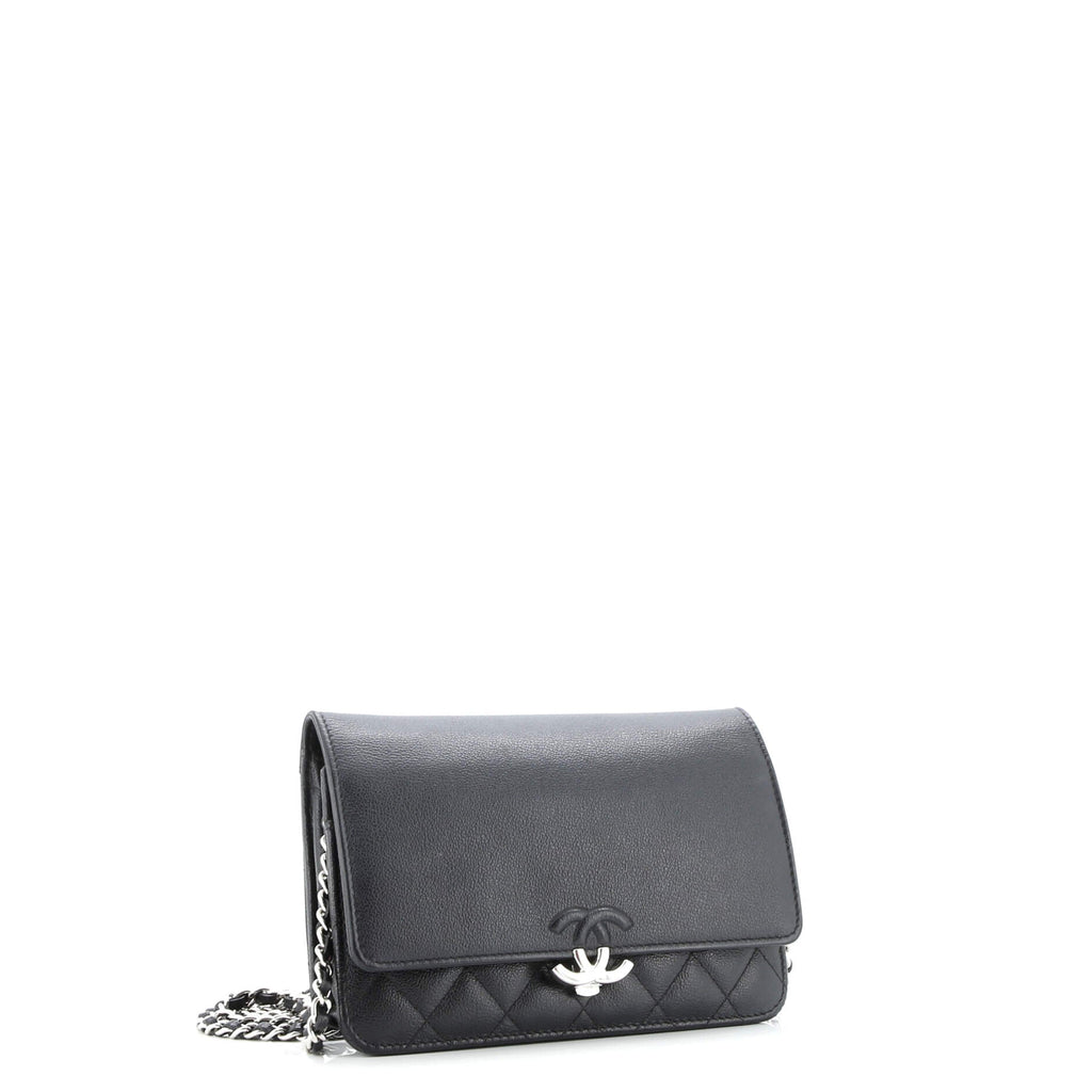 CC Box Wallet on Chain Quilted Caviar