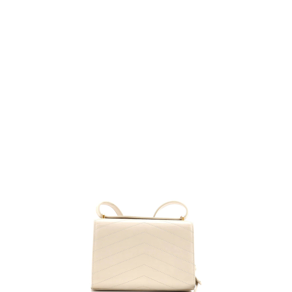 Medal Envelope Flap Bag Chevron Calfskin Small