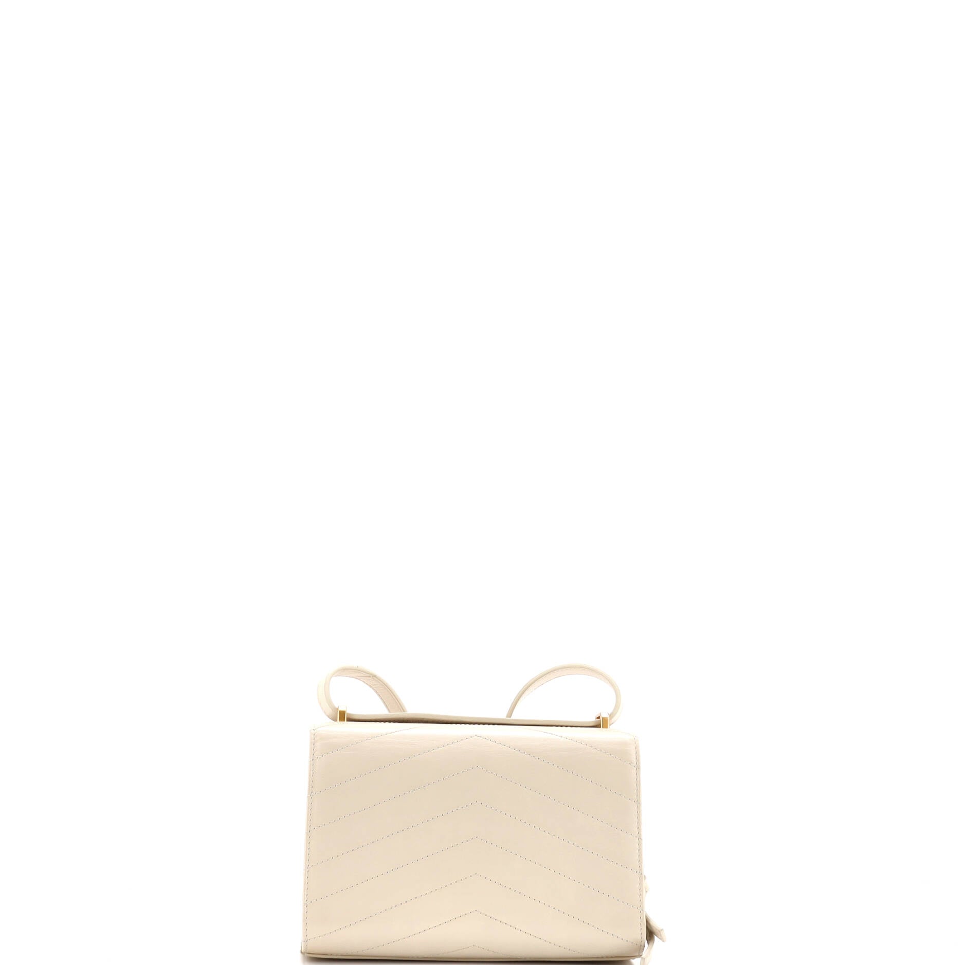 Medal Envelope Flap Bag Chevron Calfskin Small