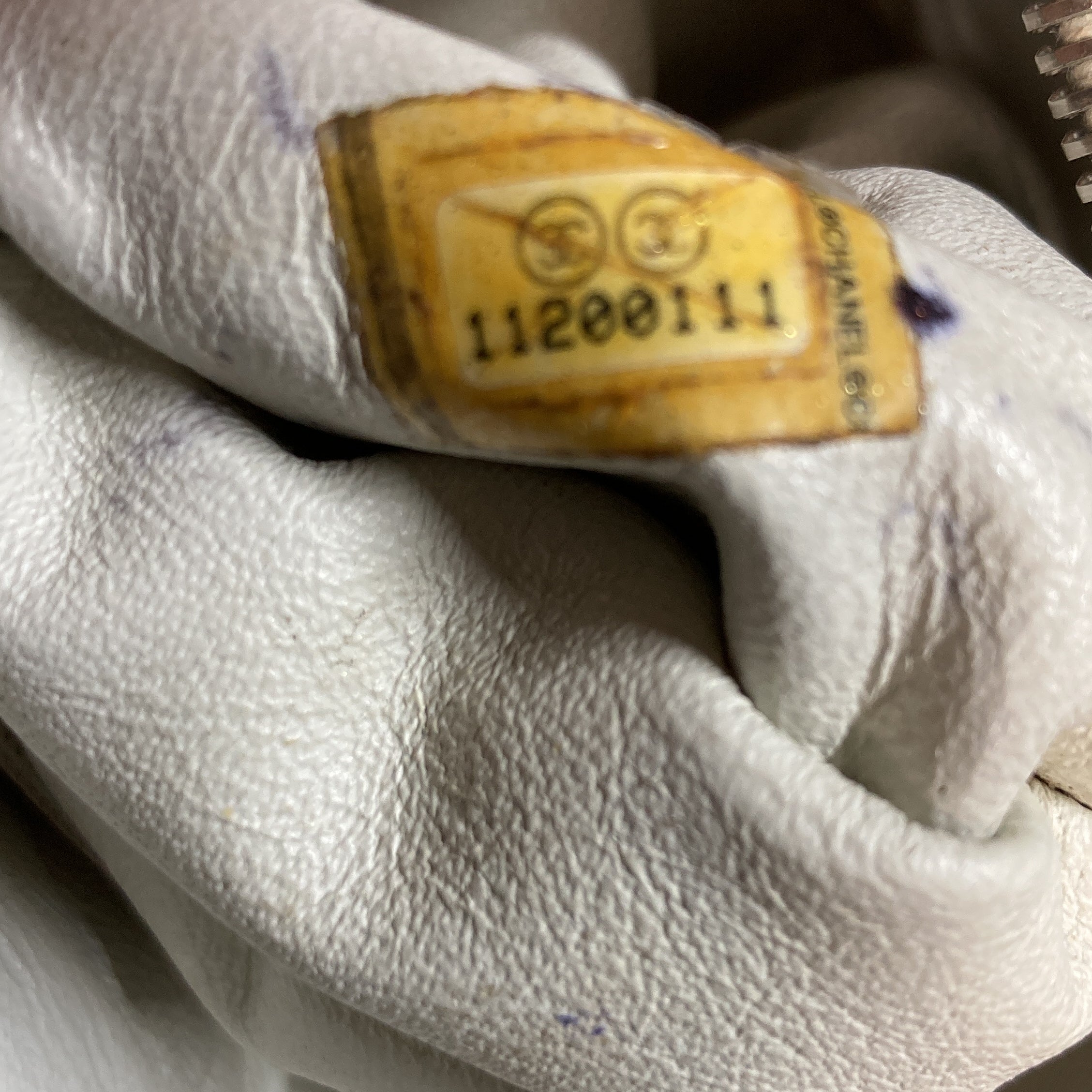 Medal Envelope Flap Bag Chevron Calfskin Small