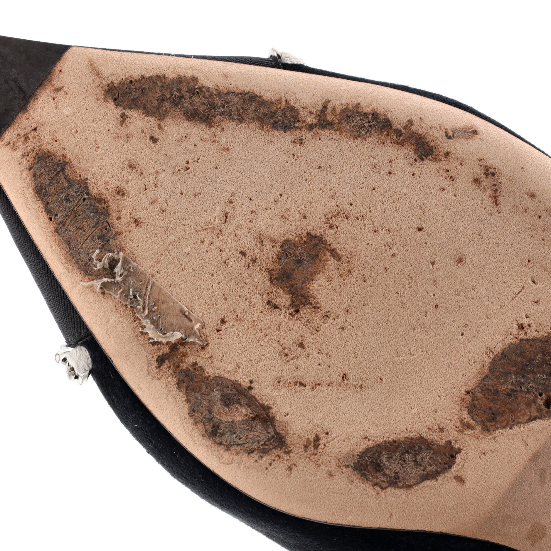 Women's Chained Pointed CC Cap Toe Slingback Pumps Suede