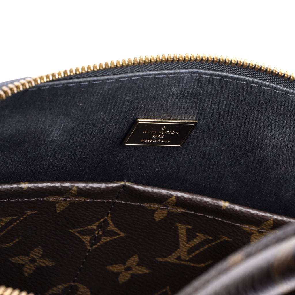 Alma Handbag Vernis with Monogram Canvas PM