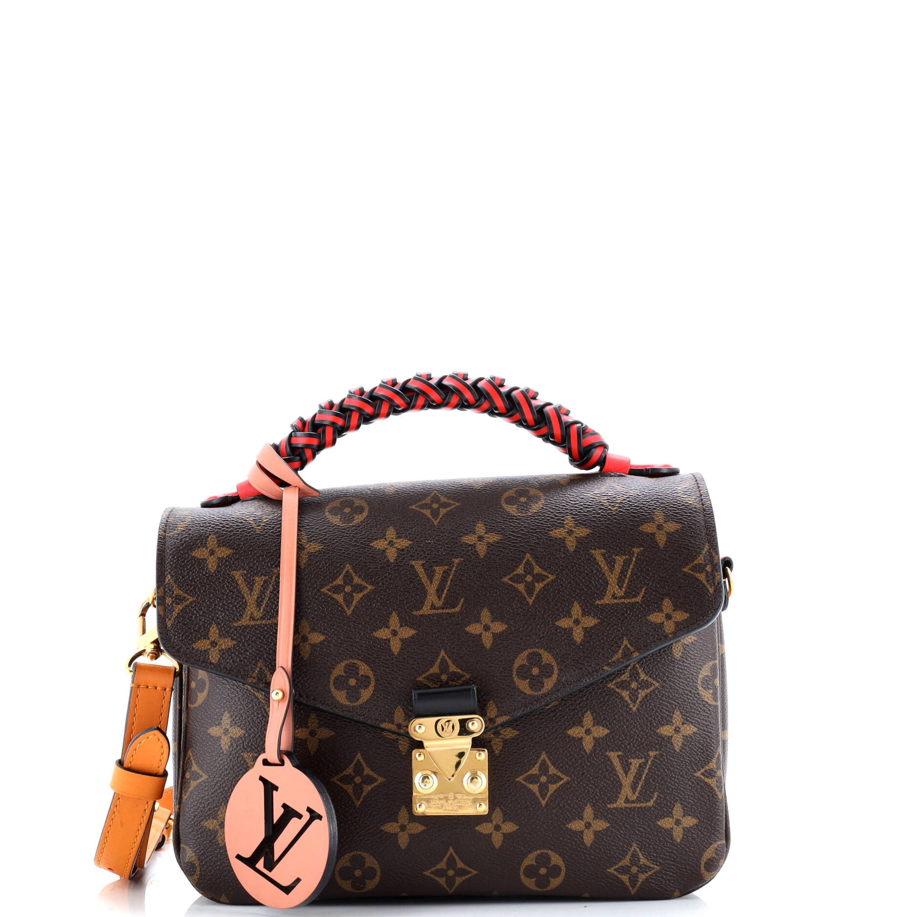 Braided Handle Pochette Metis Monogram Canvas with Leather