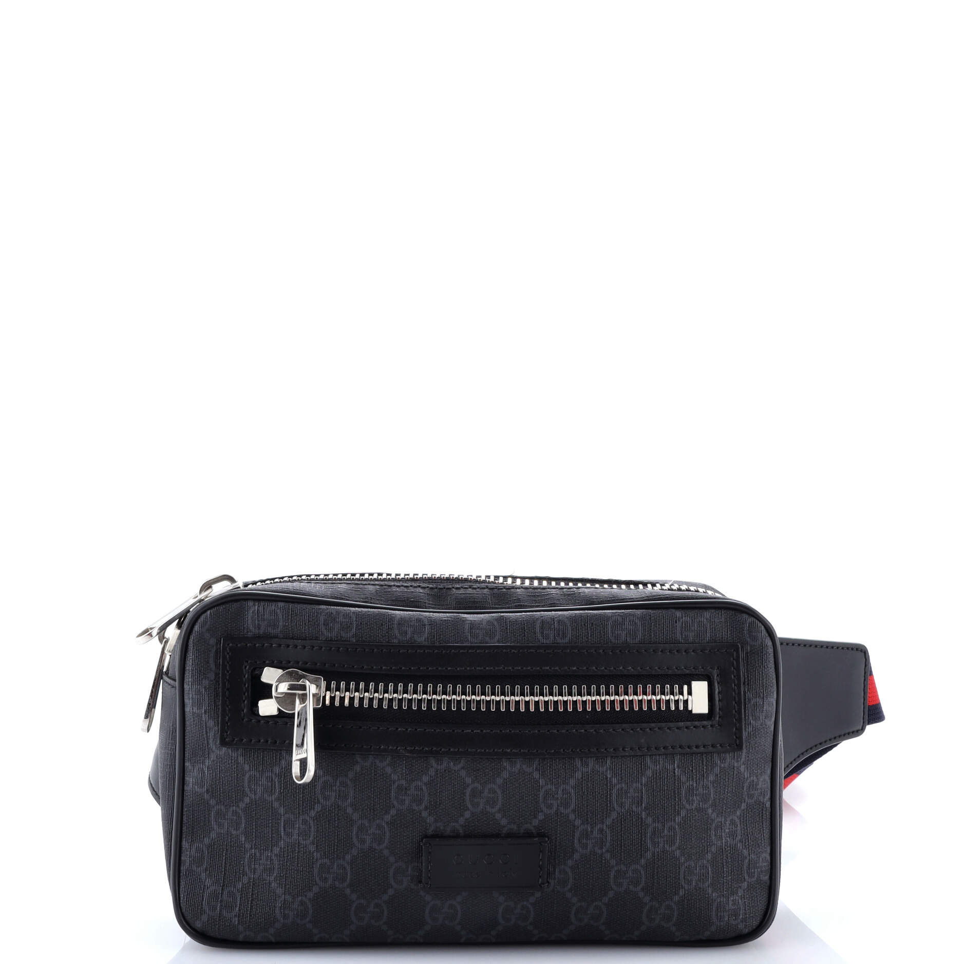 Soft Zip Belt Bag GG Coated Canvas Small