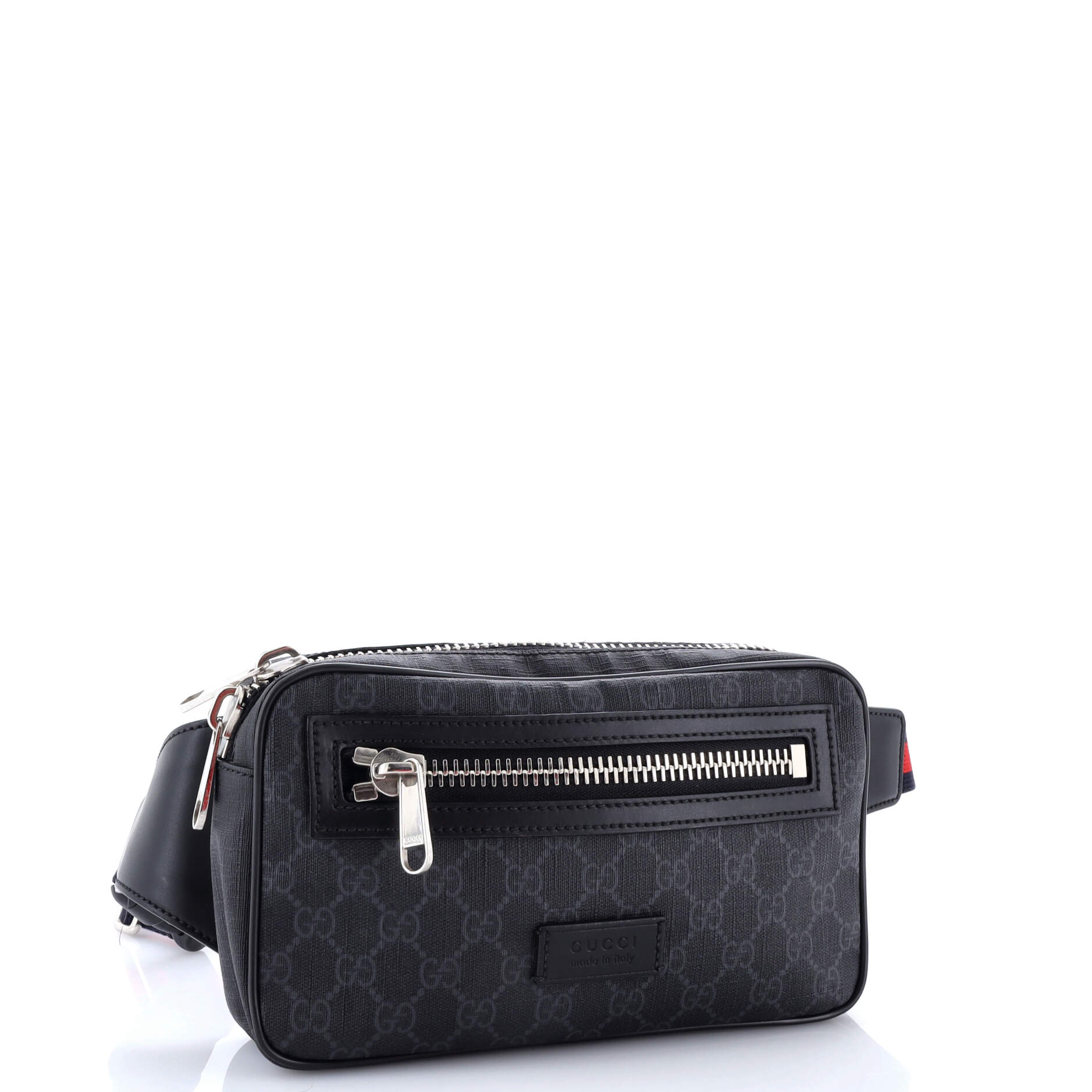 Soft Zip Belt Bag GG Coated Canvas Small