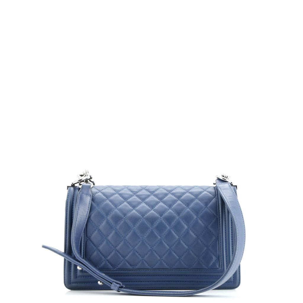 Boy Flap Bag Quilted Caviar Old Medium