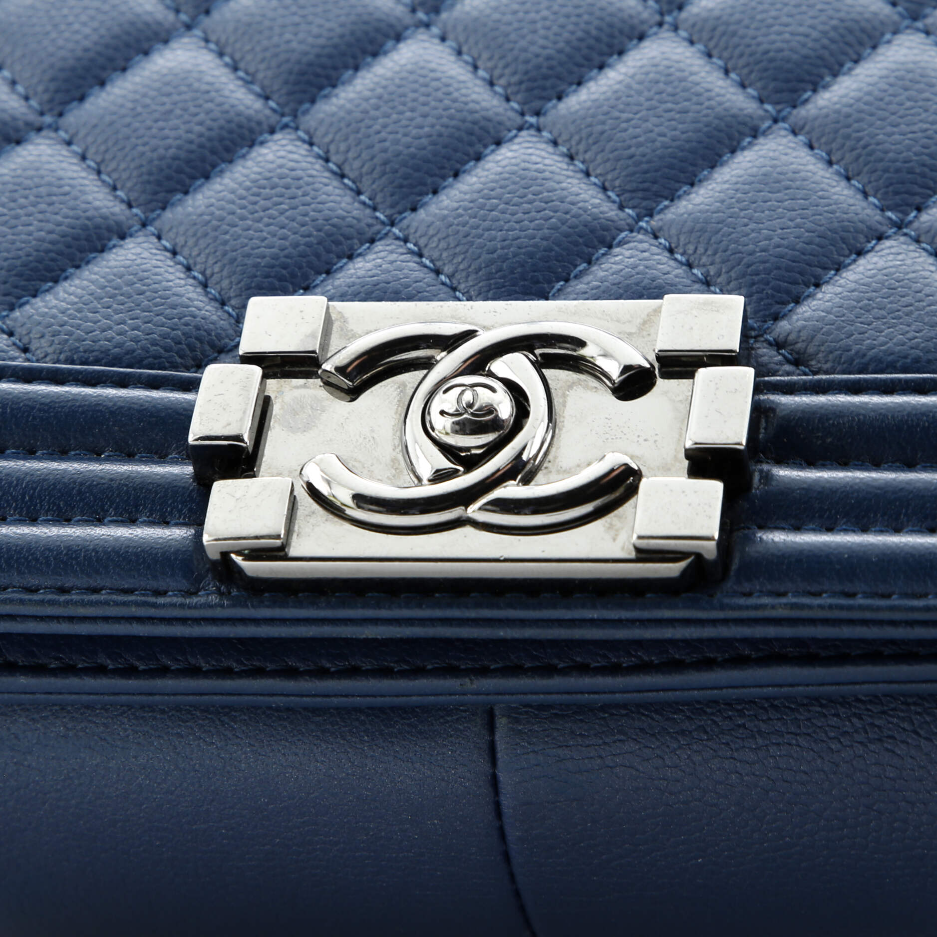 Boy Flap Bag Quilted Caviar Old Medium