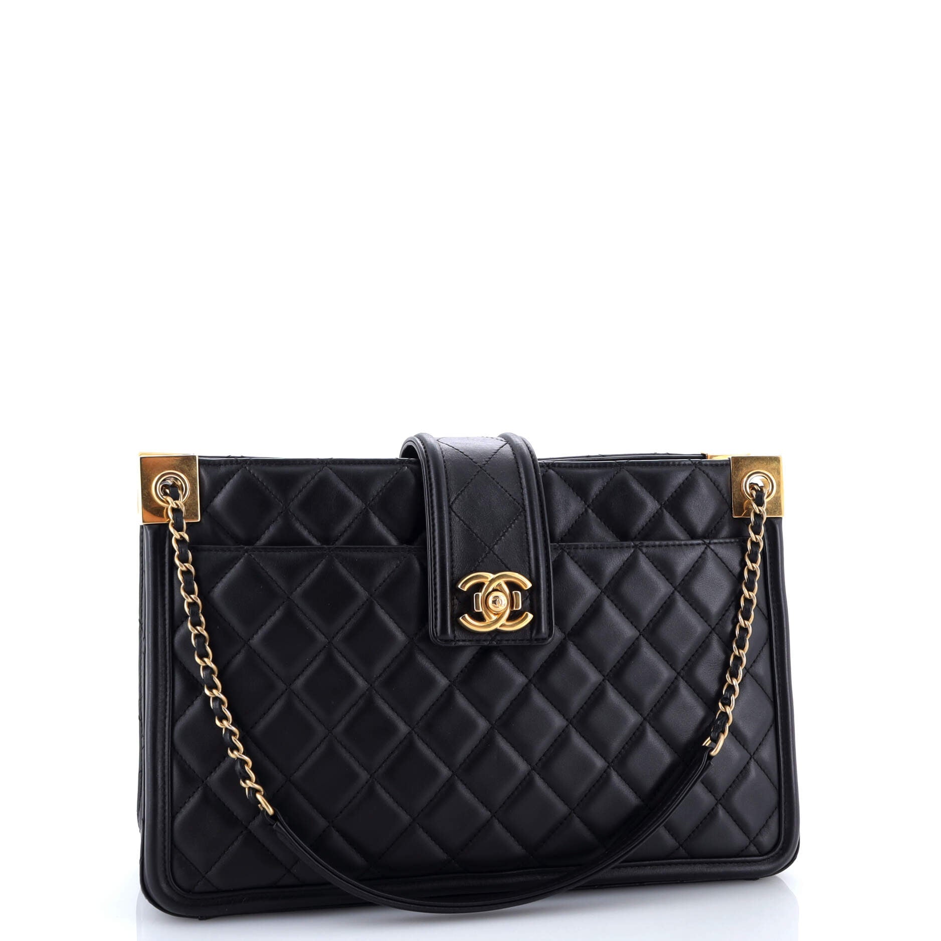 Elegant CC Tote Quilted Lambskin Large