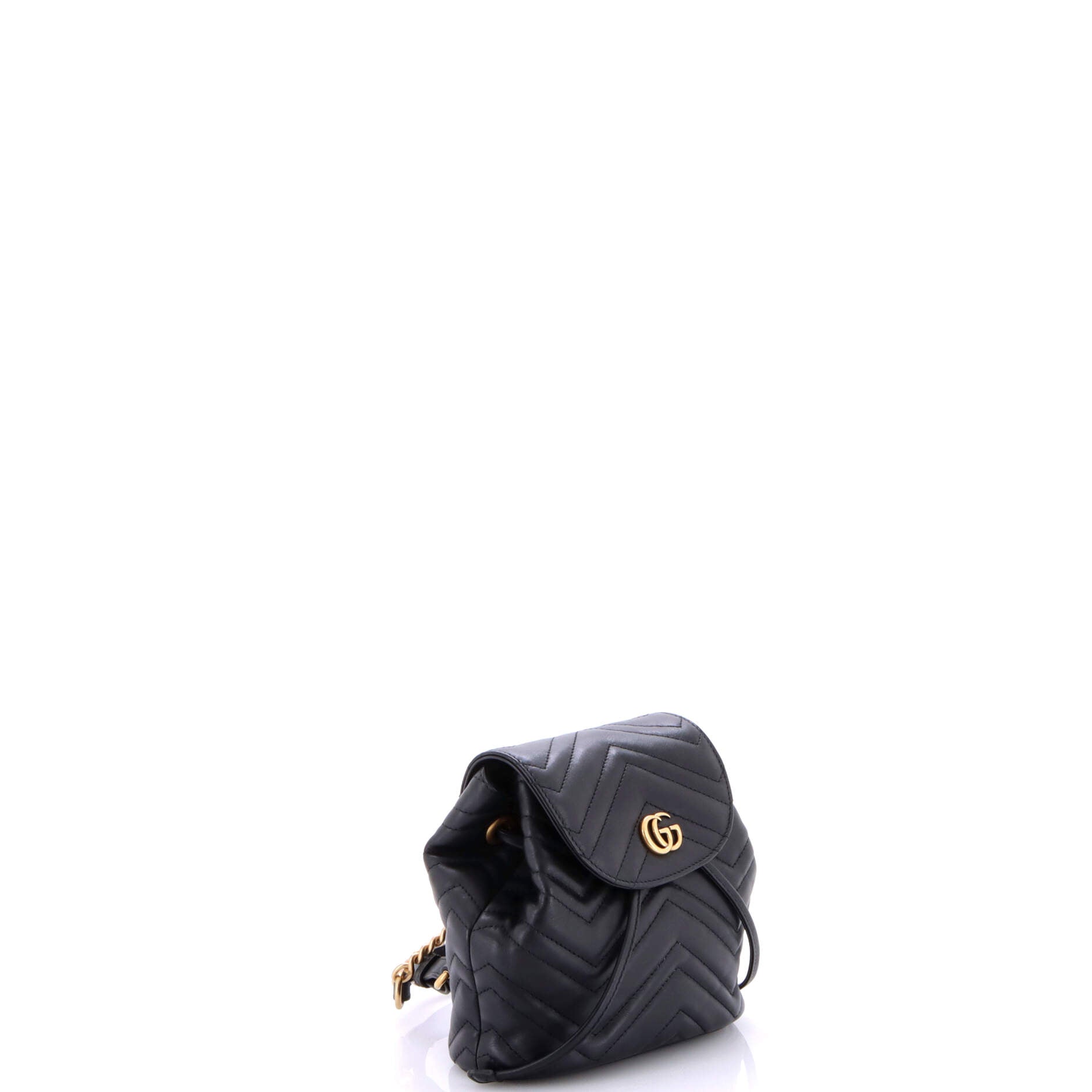 GG Marmont Drawstring Backpack Matelasse Leather Mini