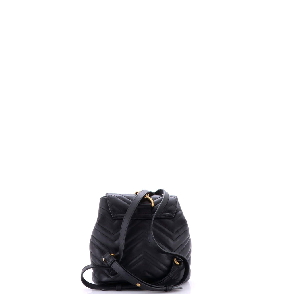 GG Marmont Drawstring Backpack Matelasse Leather Mini