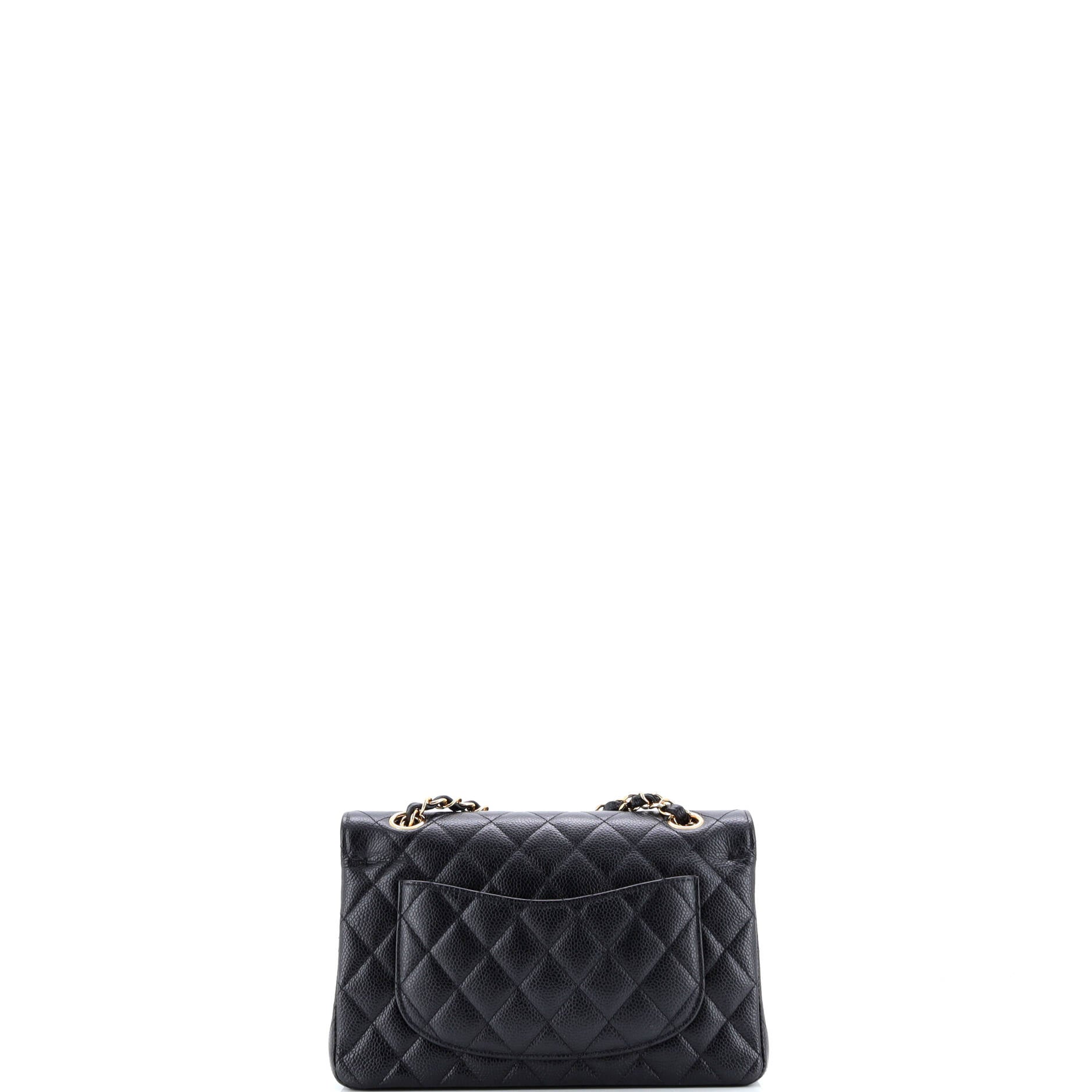 Classic Double Flap Bag Quilted Caviar Small
