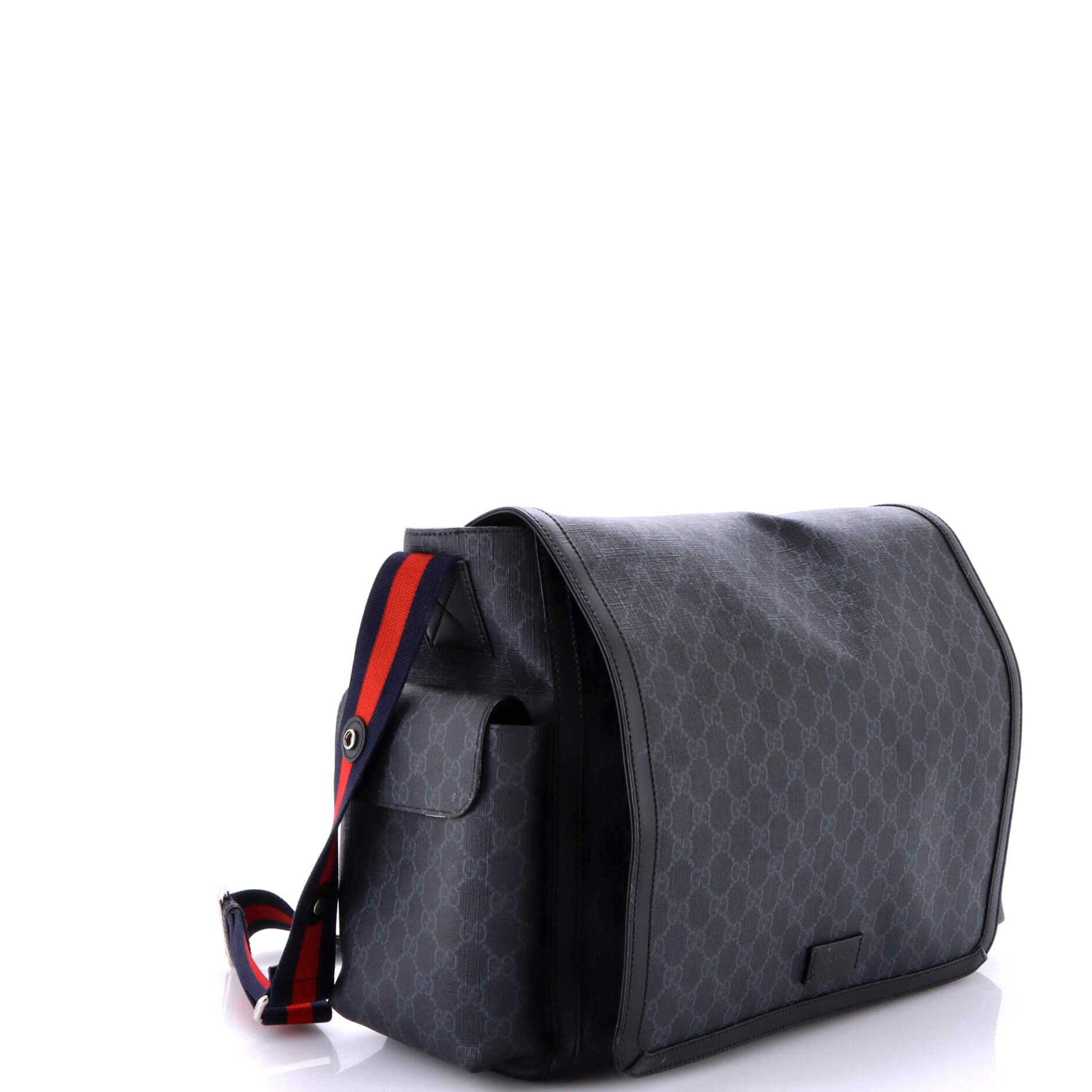 Web Strap Diaper Bag GG Coated Canvas Small