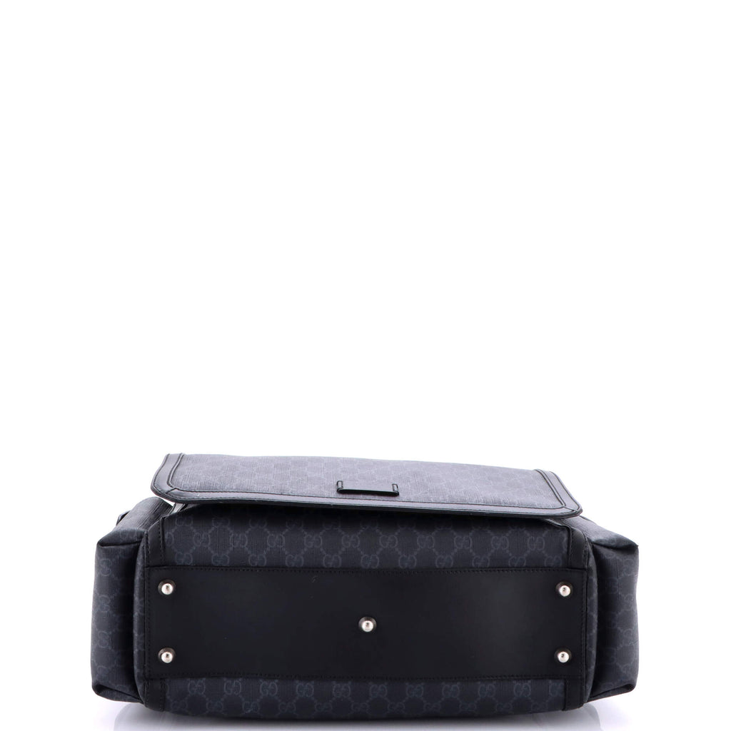 Web Strap Diaper Bag GG Coated Canvas Small