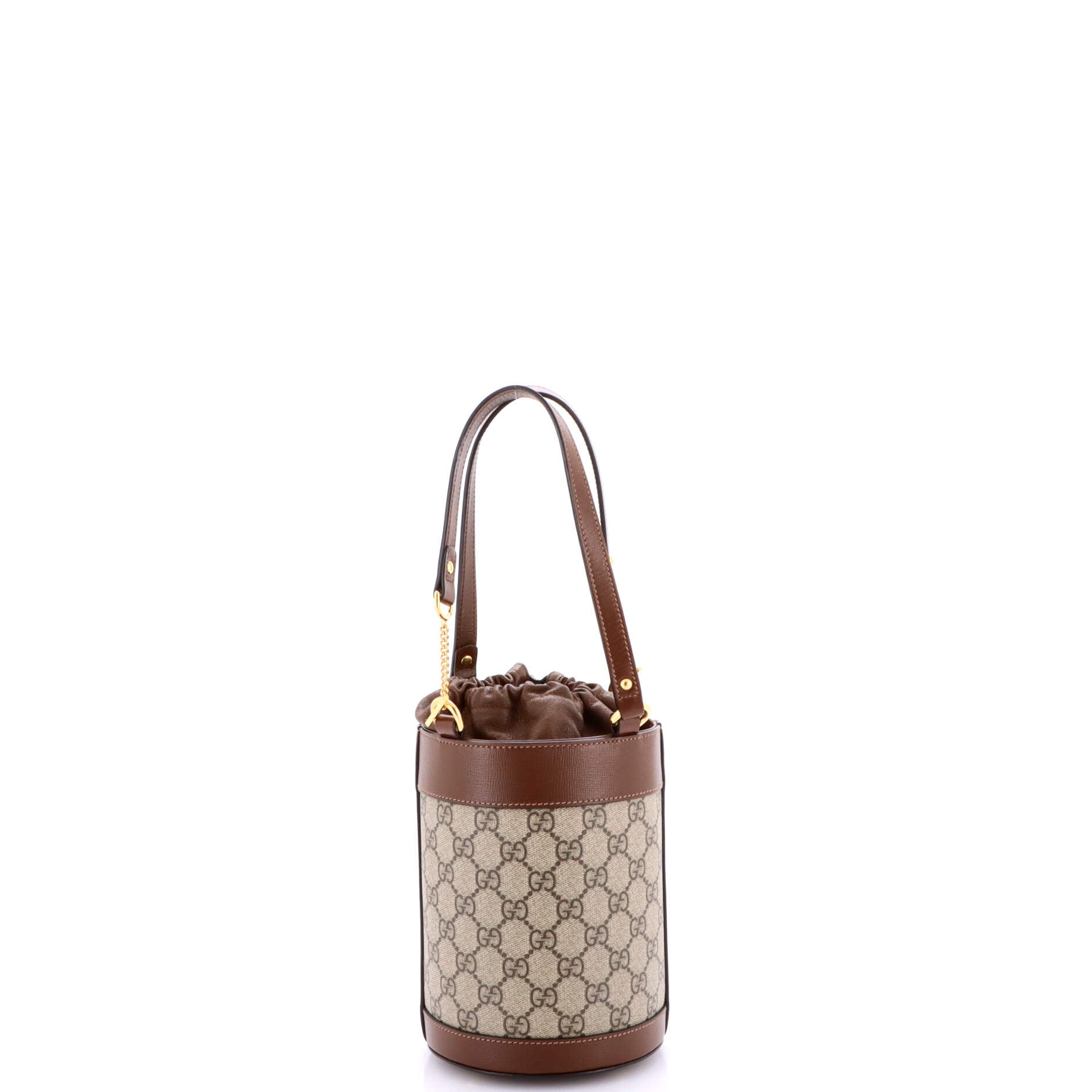 Horsebit 1955 Bucket Bag GG Coated Canvas with Leather Small