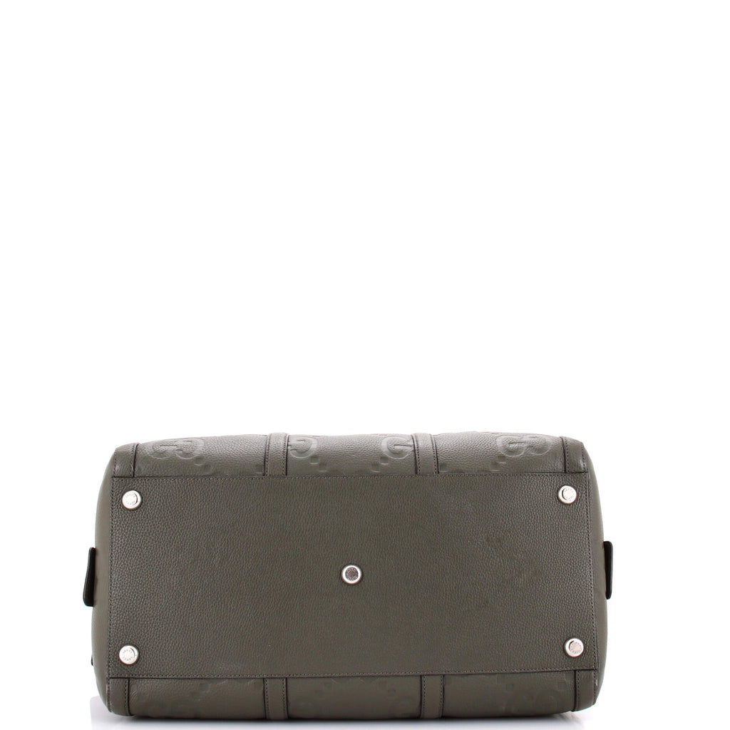 Duffle Bag Jumbo GG Embossed Leather Small