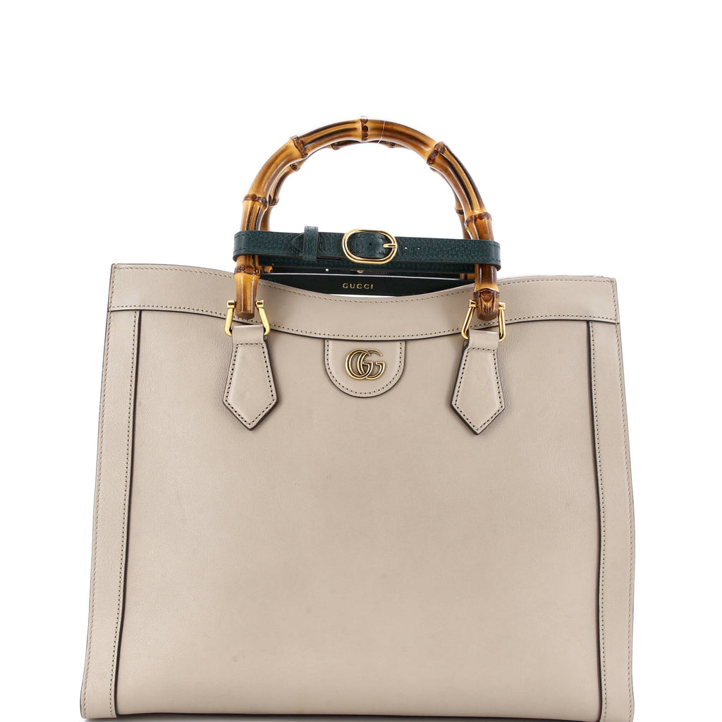 Diana NM Bamboo Handle Tote Leather Medium