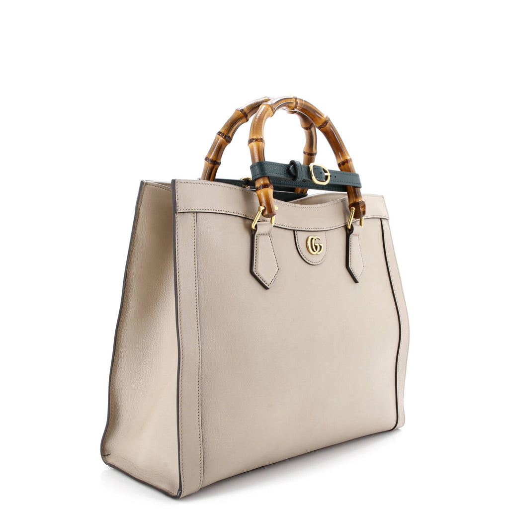 Diana NM Bamboo Handle Tote Leather Medium