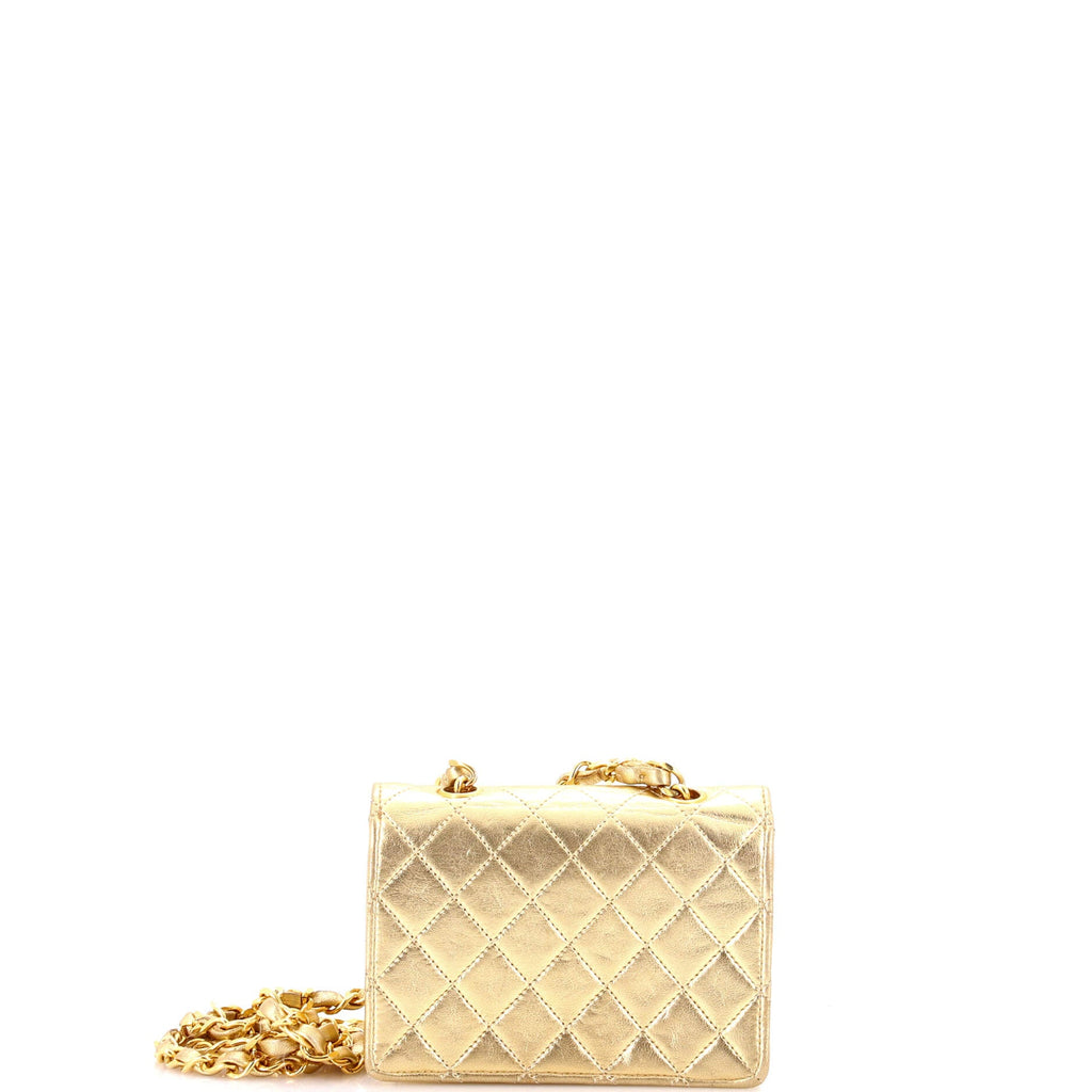 Vintage CC Chain Flap Bag Quilted Leather Extra Mini