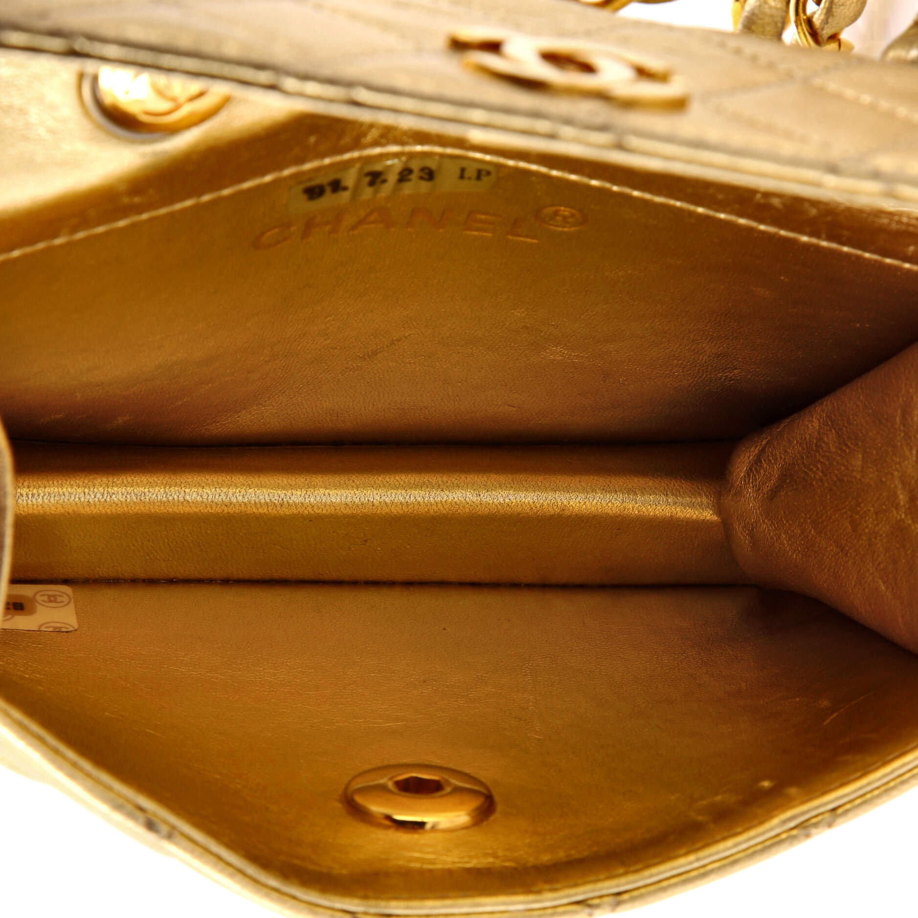 Vintage CC Chain Flap Bag Quilted Leather Extra Mini