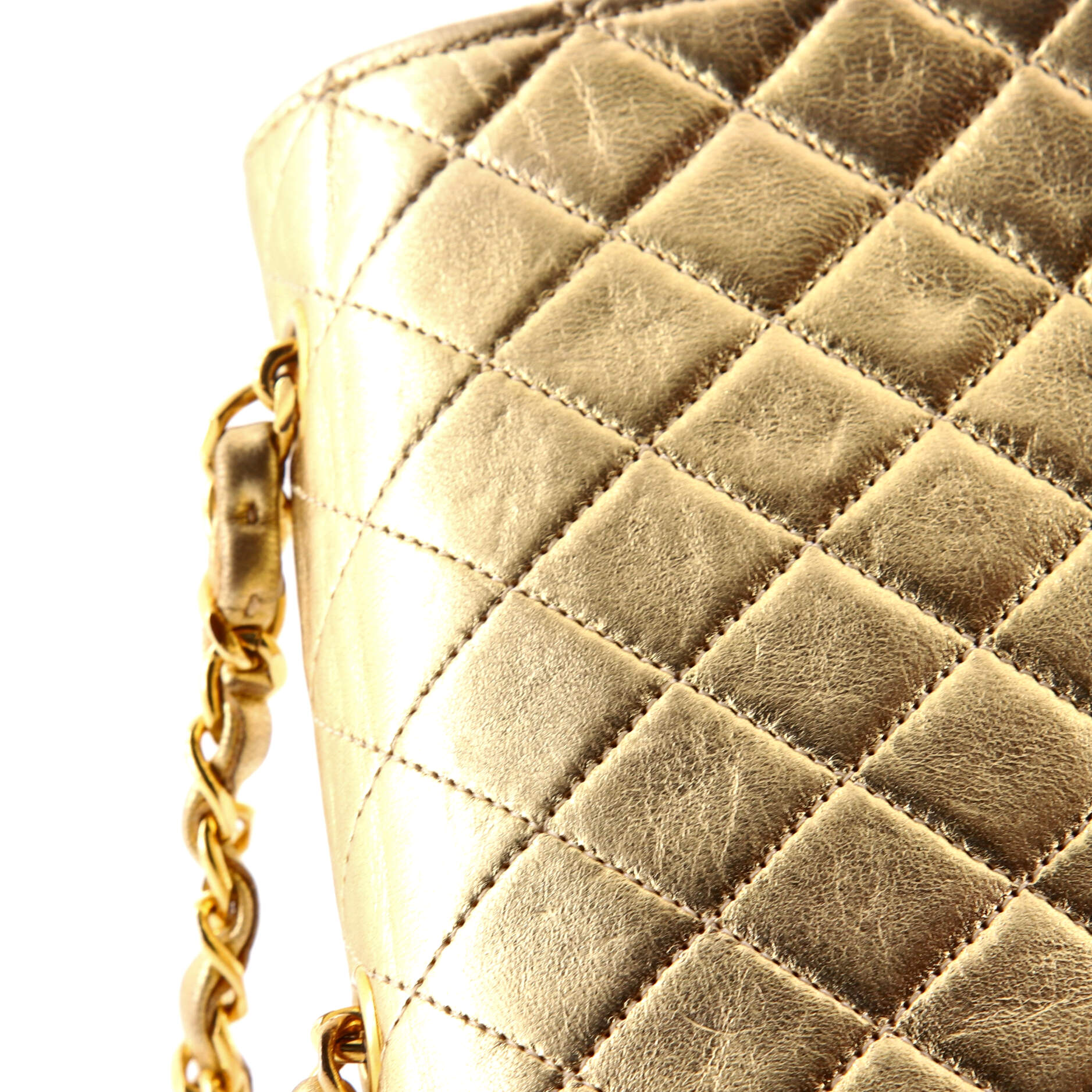 Vintage CC Chain Flap Bag Quilted Leather Extra Mini