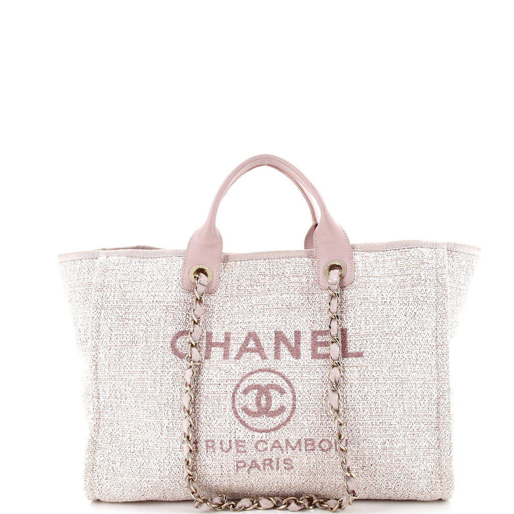 Deauville Tote Raffia with Glitter Detail Medium