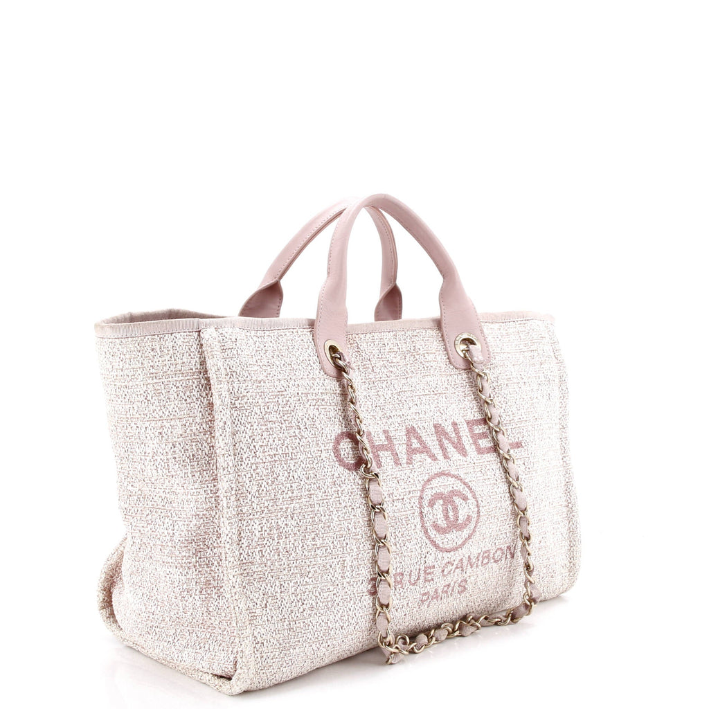 Deauville Tote Raffia with Glitter Detail Medium