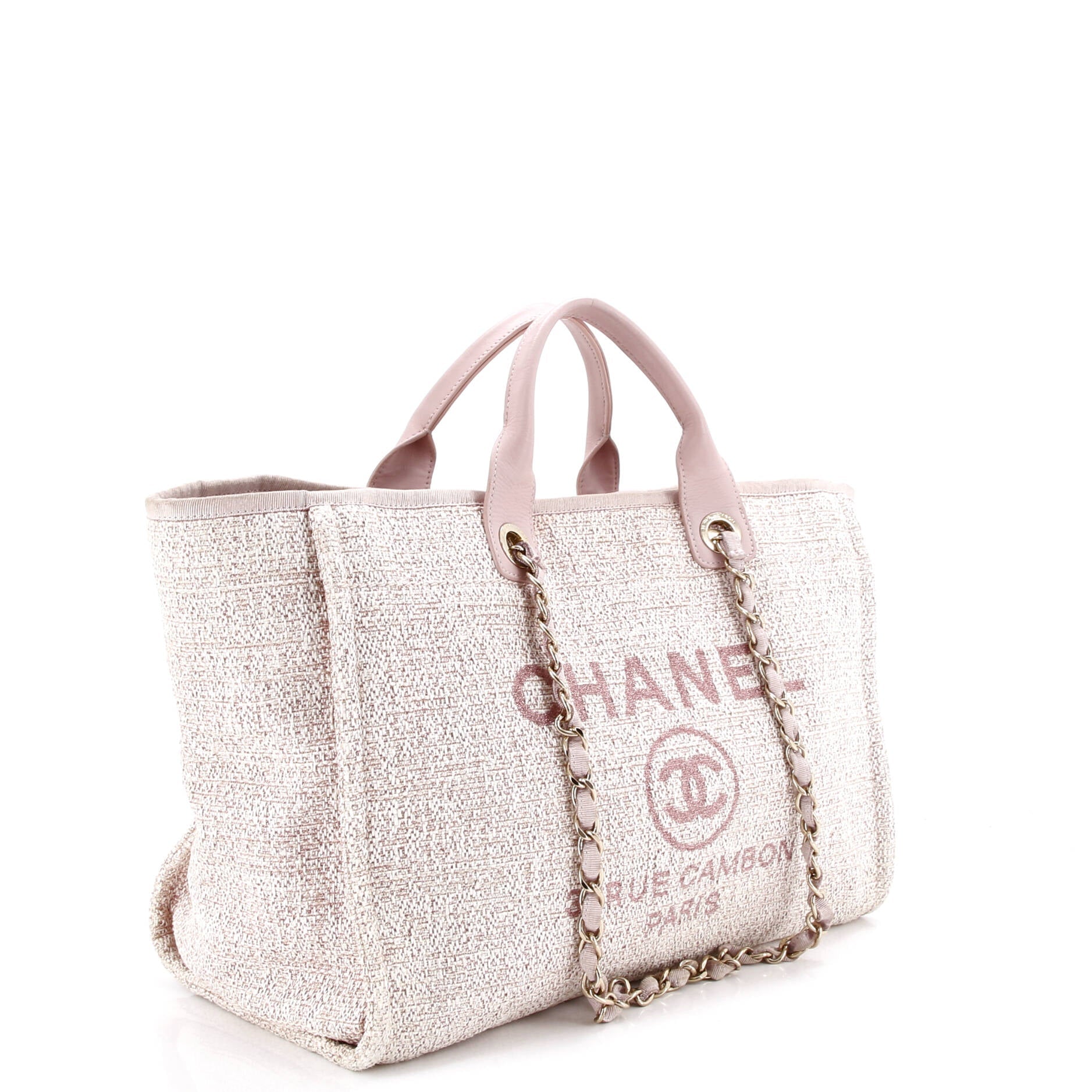 Deauville Tote Raffia with Glitter Detail Medium