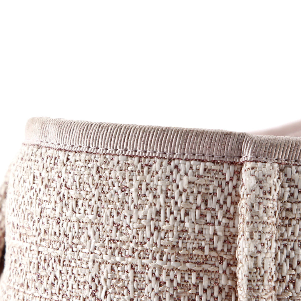 Deauville Tote Raffia with Glitter Detail Medium