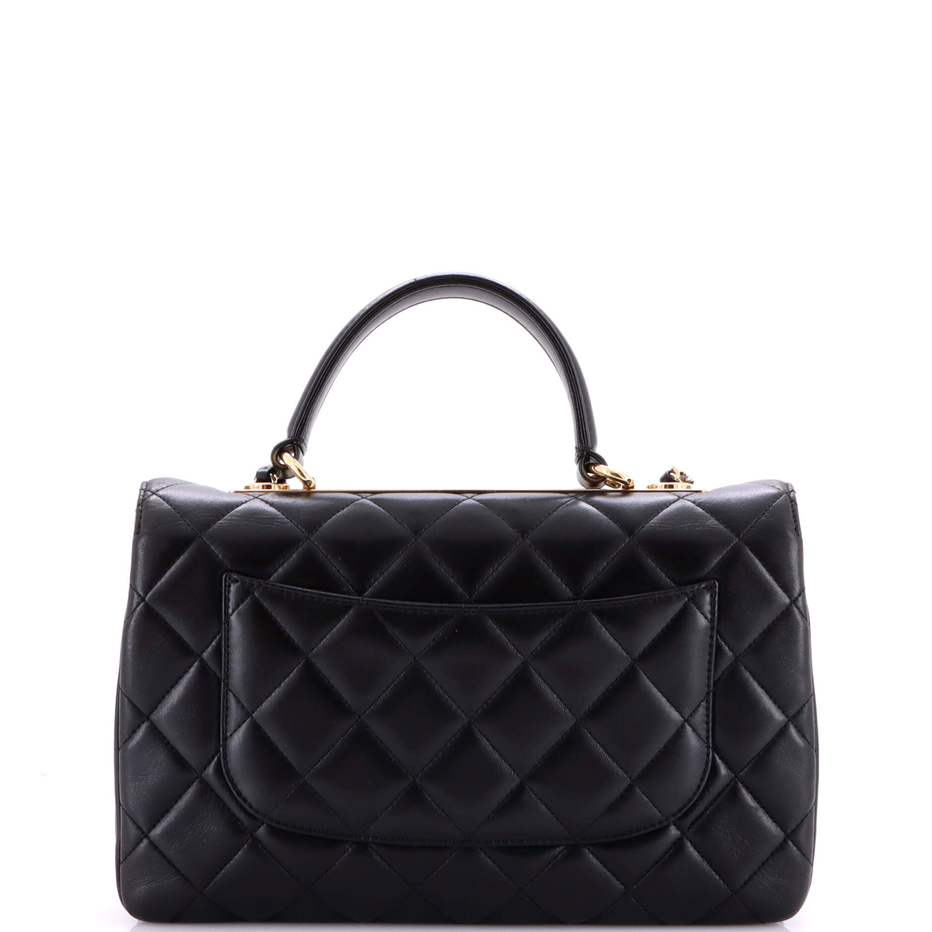 Trendy CC Top Handle Bag Quilted Lambskin Medium