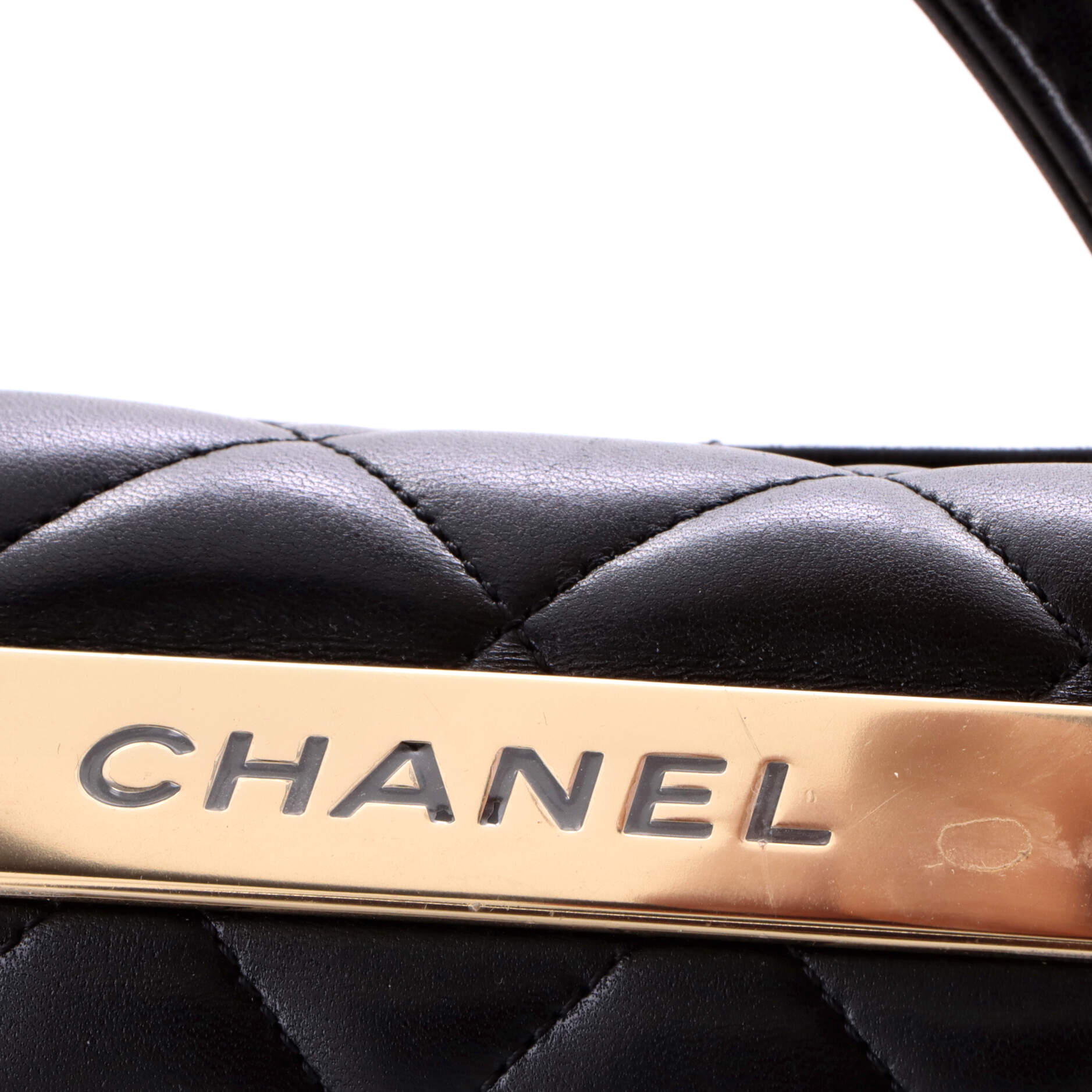 Trendy CC Top Handle Bag Quilted Lambskin Medium