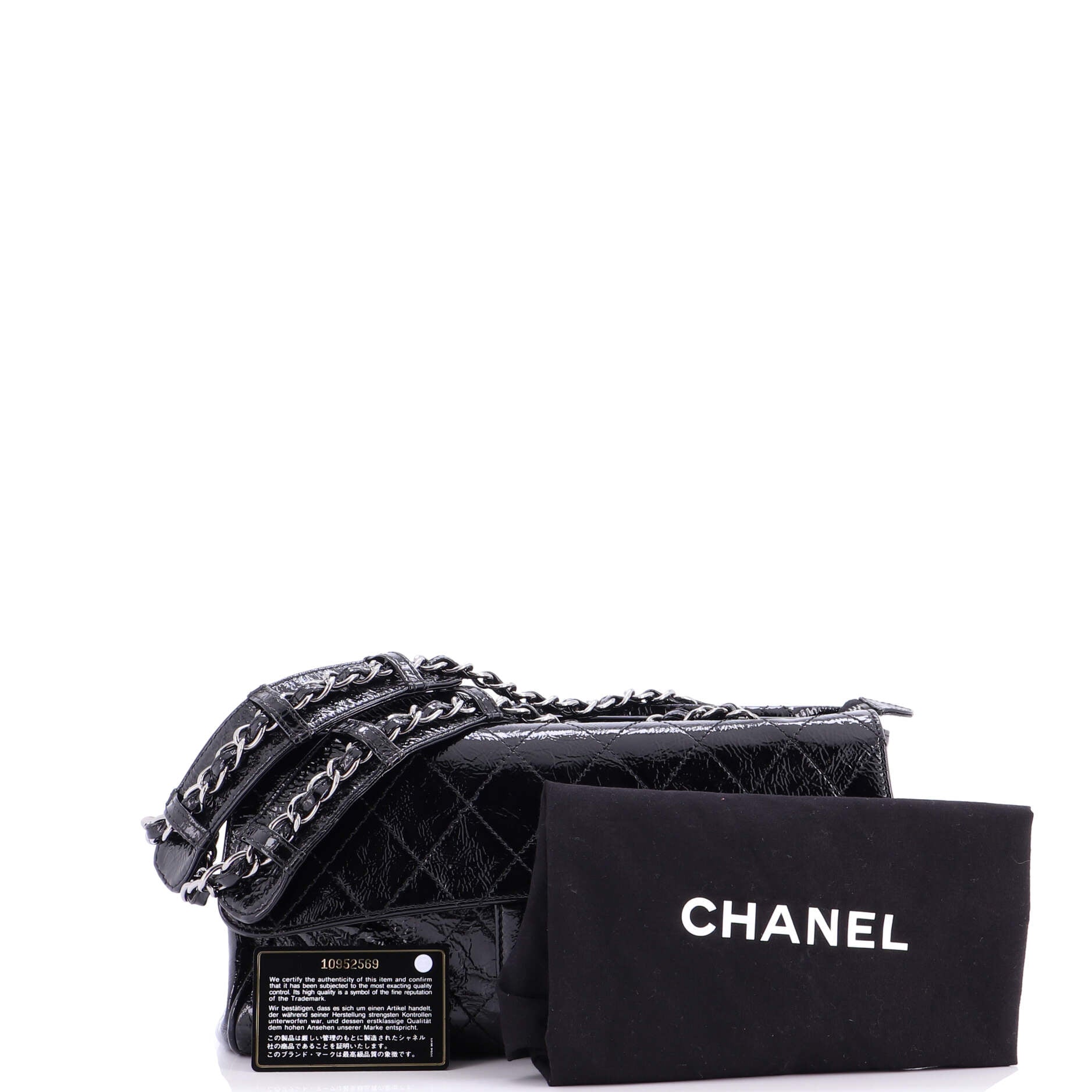 Ritz Flap Bag Quilted Patent Large