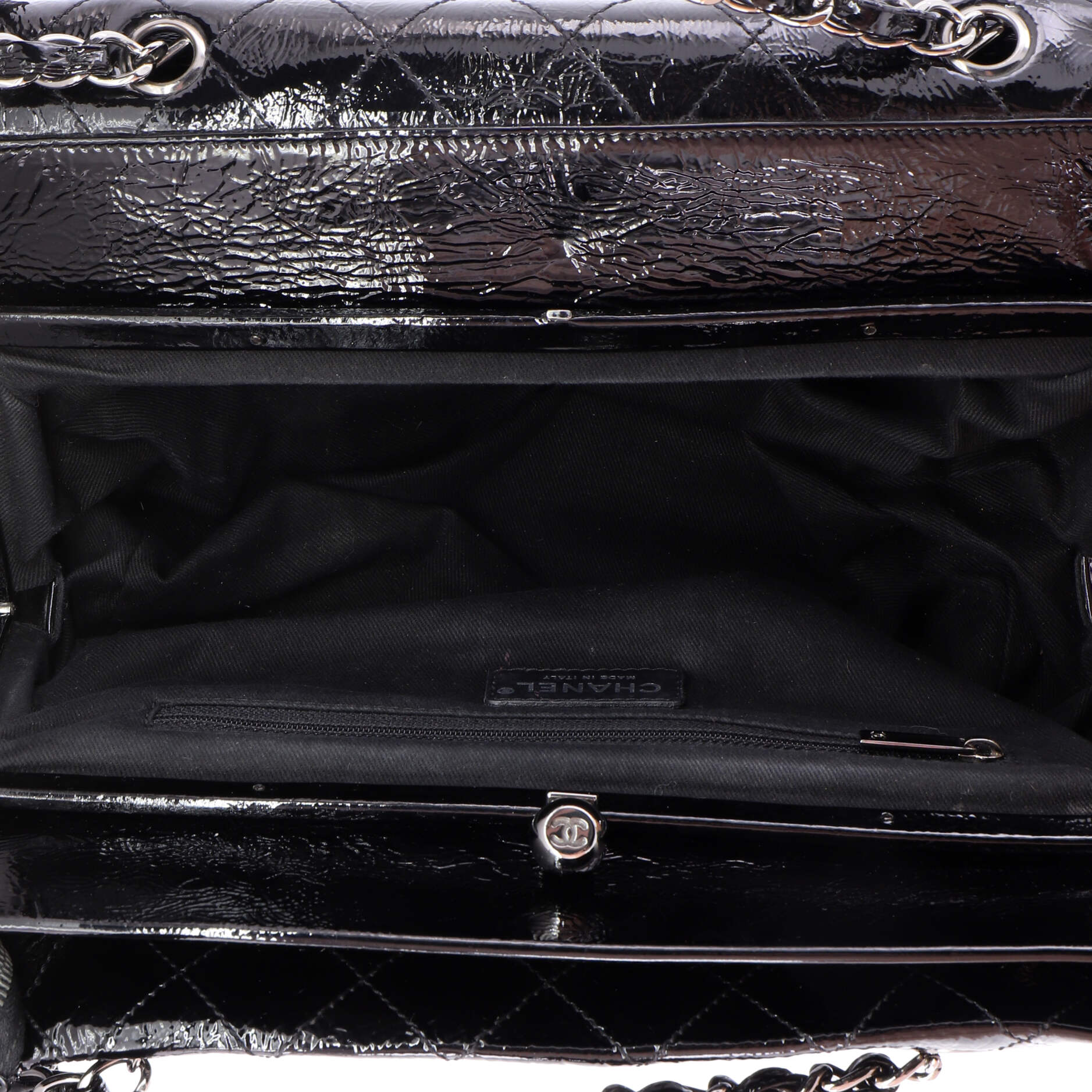 Ritz Flap Bag Quilted Patent Large