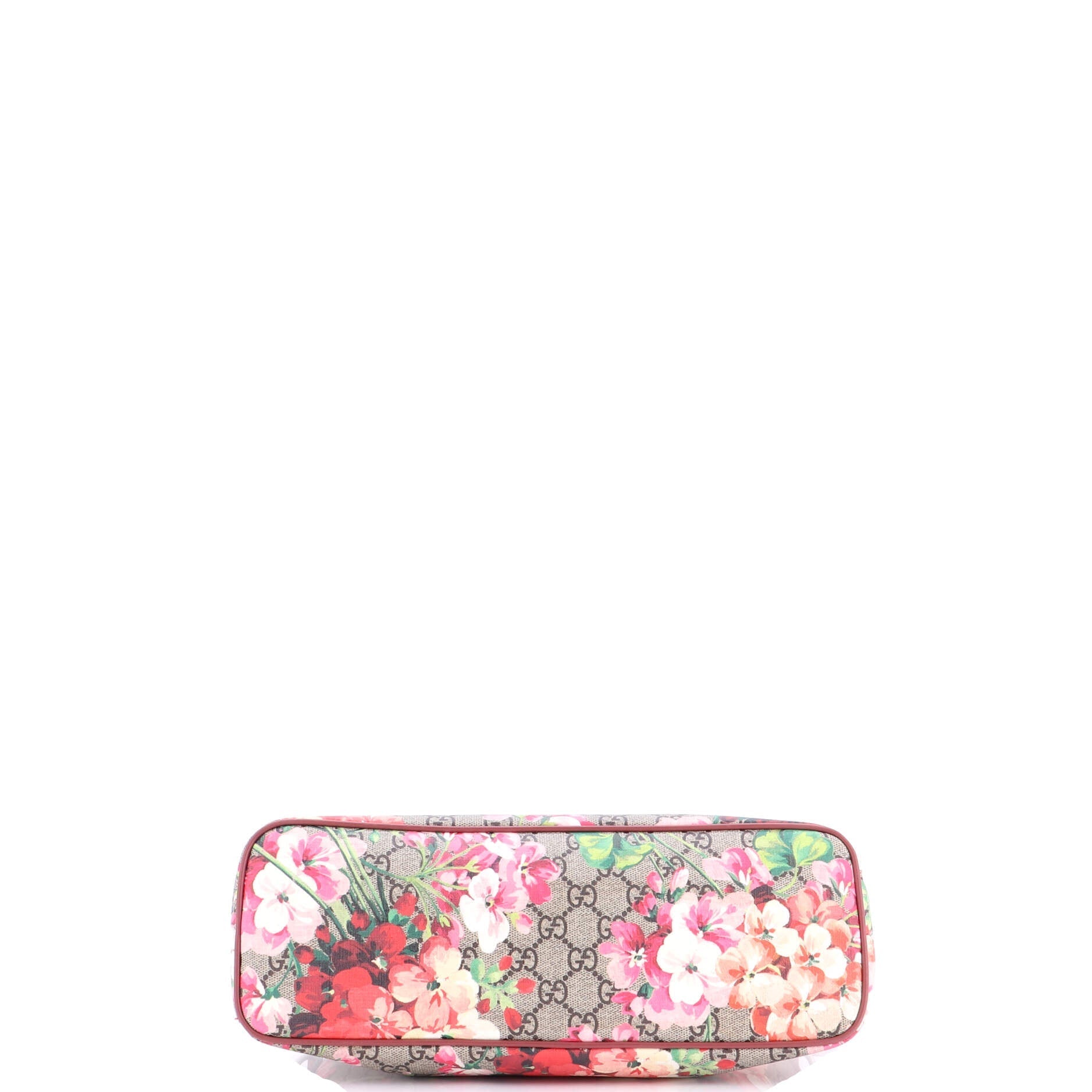 Convertible Zip Tote Blooms Print GG Coated Canvas Medium