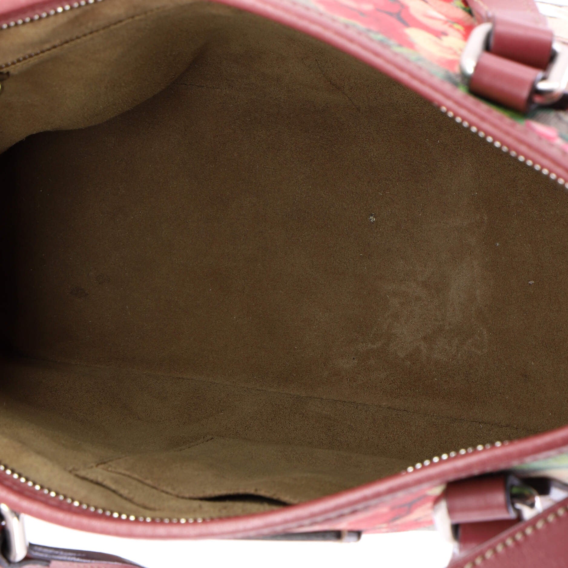 Convertible Zip Tote Blooms Print GG Coated Canvas Medium