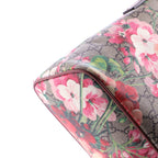 Convertible Zip Tote Blooms Print GG Coated Canvas Medium