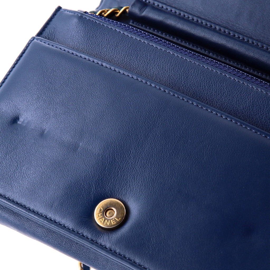 Chain Around Boy Wallet on Chain Quilted Lambskin