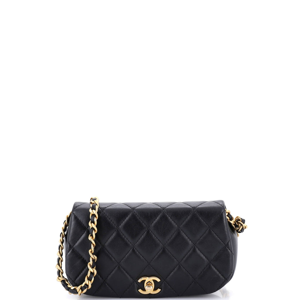 Coco Mail Clutch with Chain Quilted Calfskin