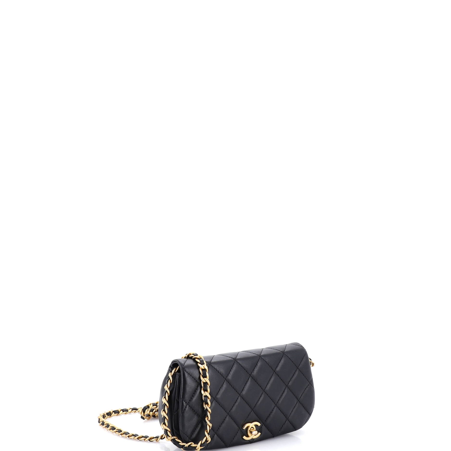 Coco Mail Clutch with Chain Quilted Calfskin