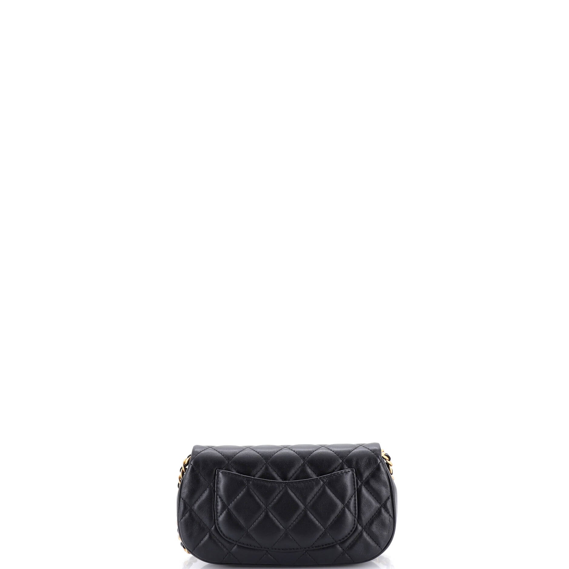 Coco Mail Clutch with Chain Quilted Calfskin