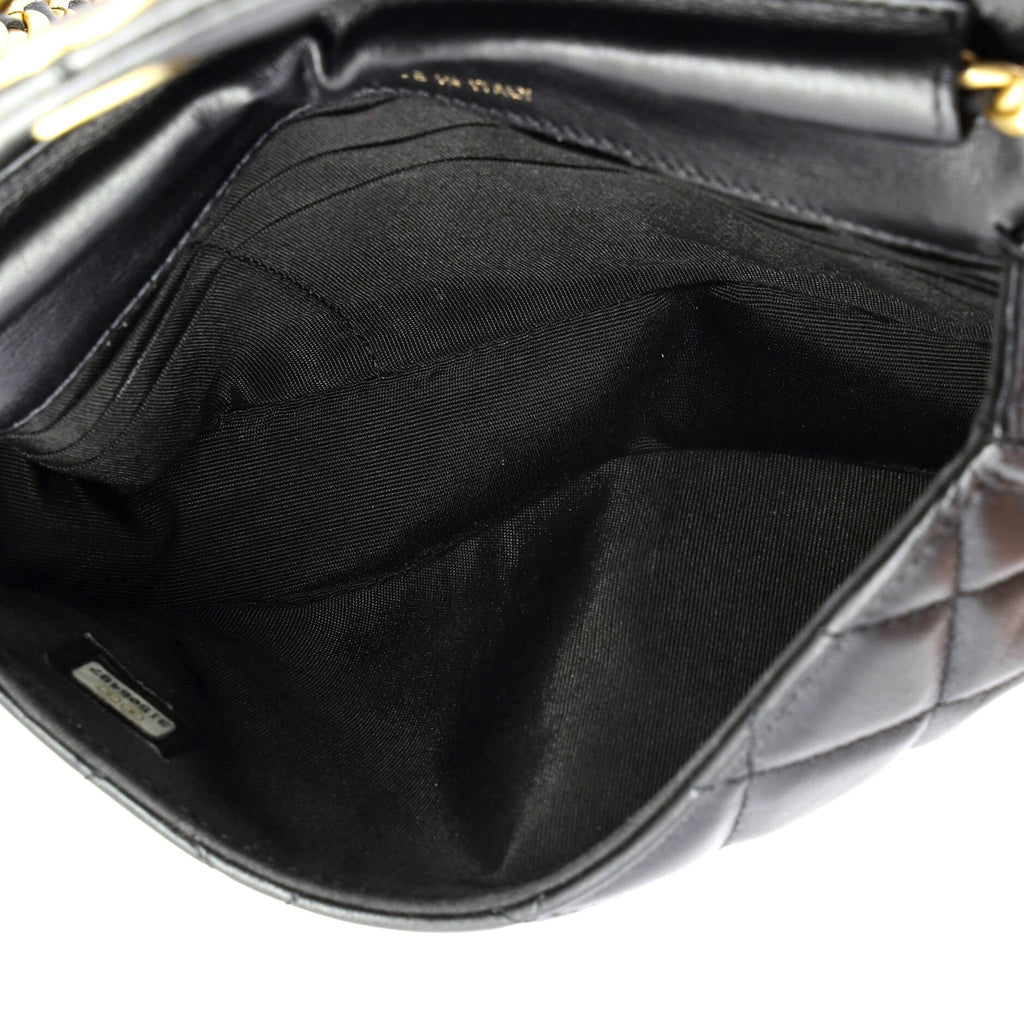 Coco Mail Clutch with Chain Quilted Calfskin