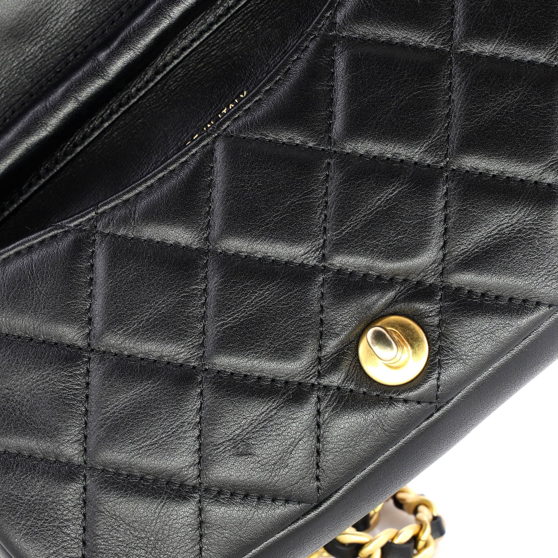 Coco Mail Clutch with Chain Quilted Calfskin